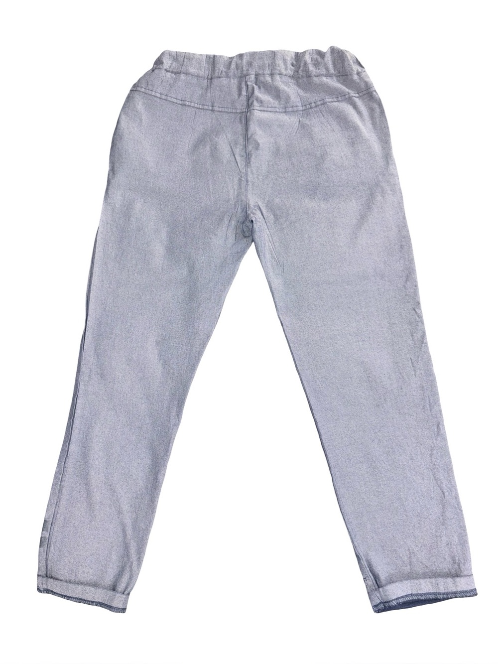 Bella Amore Made in Italy Cropped Graphic Jogger Pants Gray Stretch Size L - Picture 3 of 9
